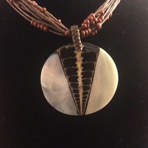 Mother of Pearl crafted necklace design pendant